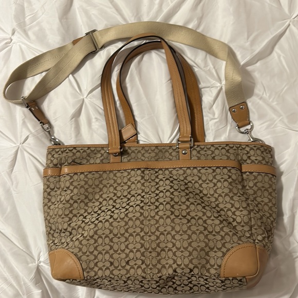 Brown Coach Diaper Bag - Picture 2 of 9